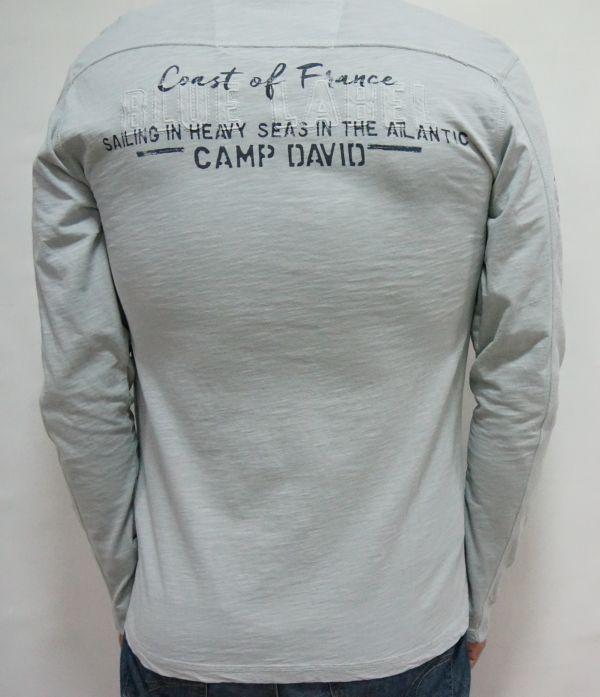 Сорочка-хенлі  CAMP DAVID  CCB-1707-3535  M  світло-сірий 1809/24 