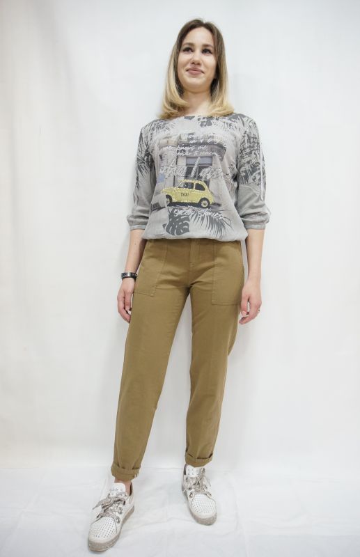 Брюки SALVARI  LINEN KH7213  38 хаки 200558  