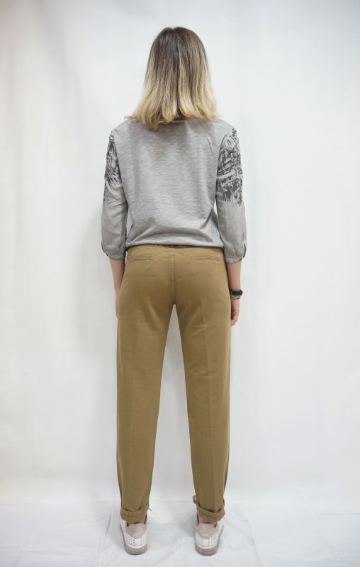 Брюки SALVARI  LINEN KH7213  38 хаки 200558  